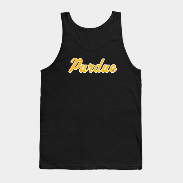 Purdue Retro Script Tank Top by twothree